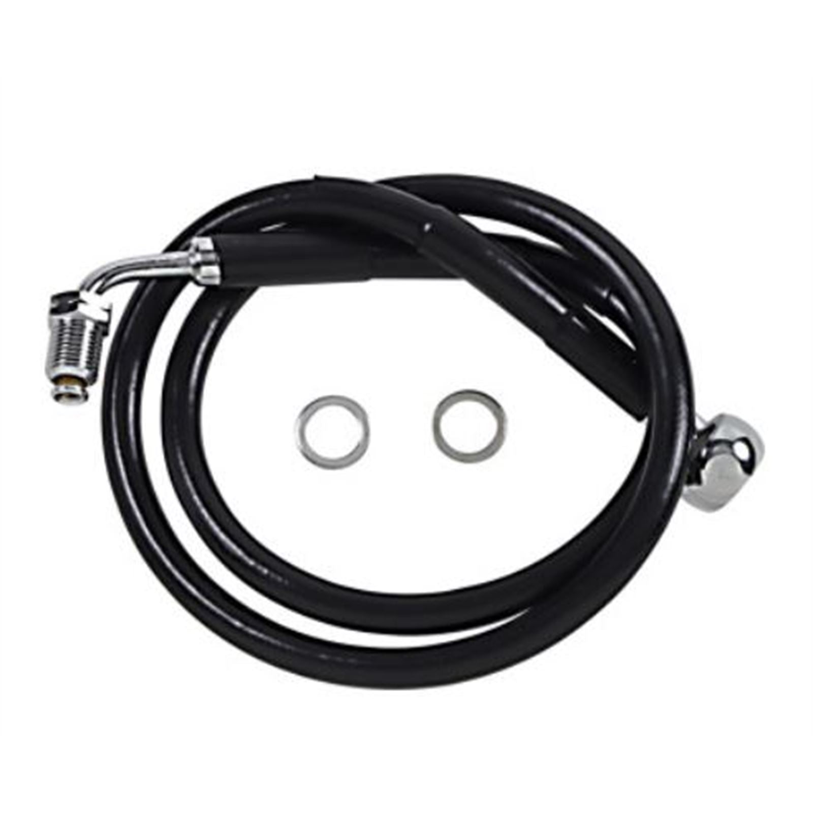 Drag Specialties Brake Line - 18- Softail - Black +6" 1741-5809_725015