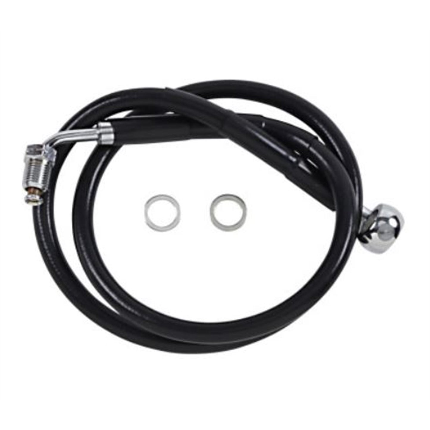 Drag Specialties Brake Line - 18- Softail - Black +8" 1741-5810_725016