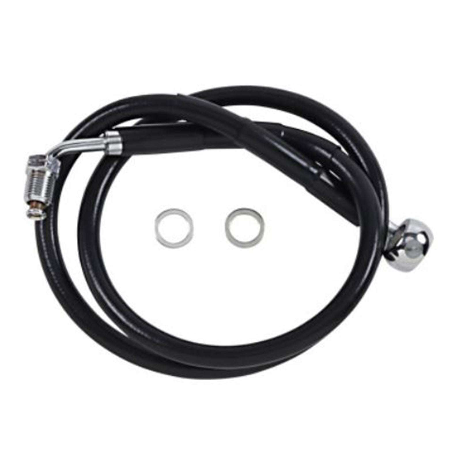 Drag Specialties Brake Line - 18- Softail - Black +8" 1741-5810_725016