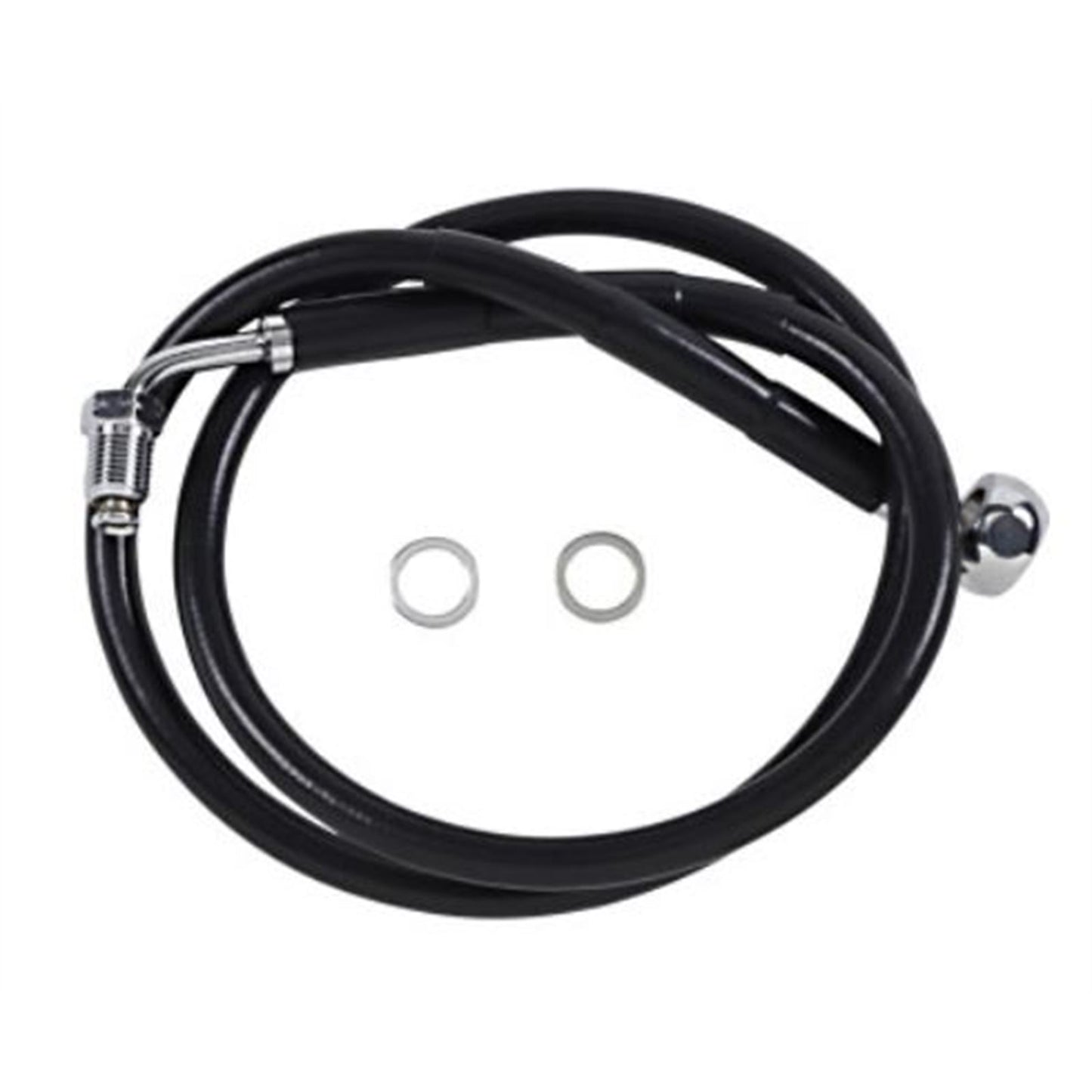 Drag Specialties Brake Line - 18- Softail - Black +10" 1741-5811_725017