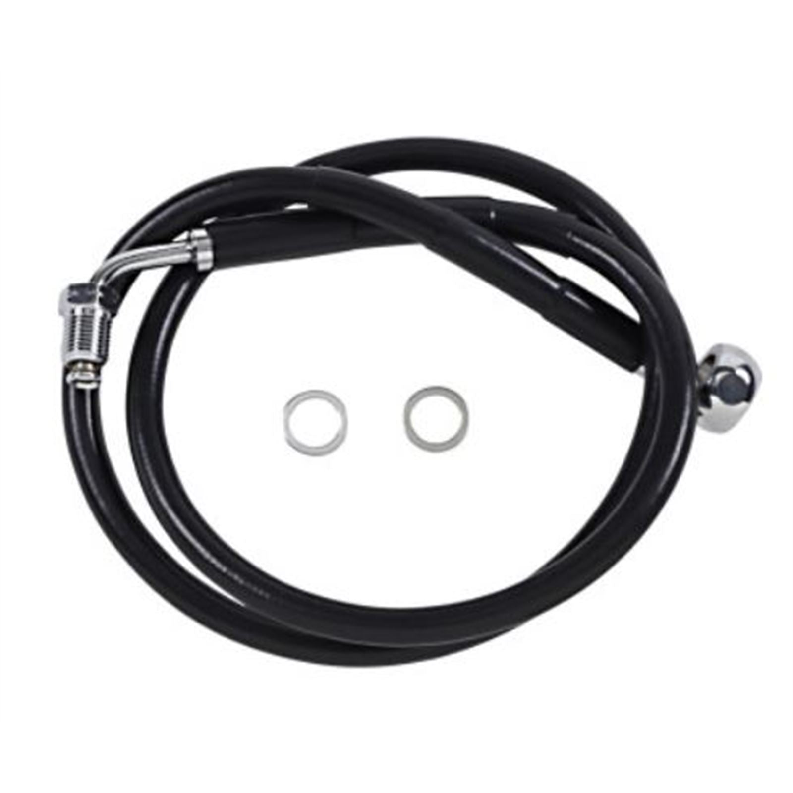 Drag Specialties Brake Line - 18- Softail - Black +10" 1741-5811_725017