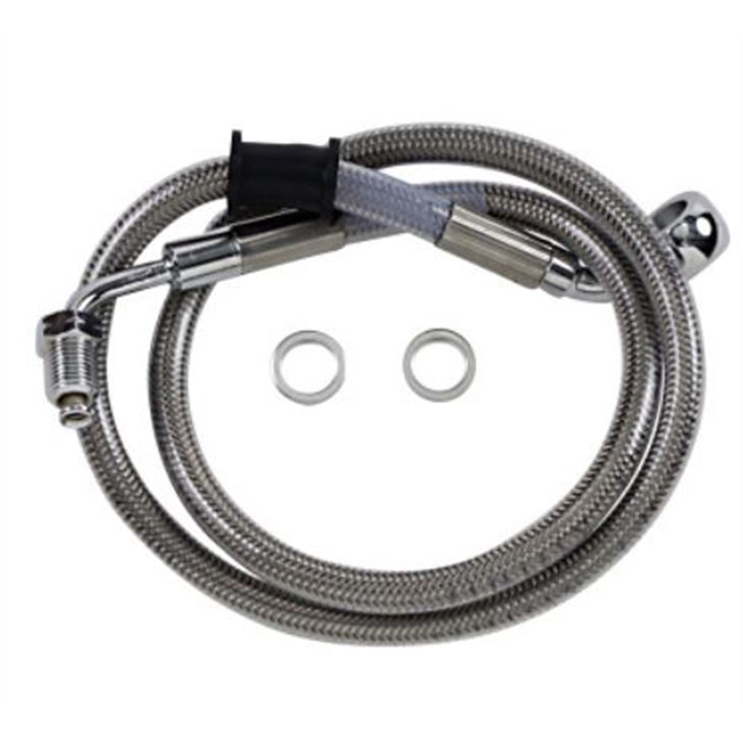 Drag Specialties Brake Line - 18- Softail - Stainless Steel +4" [MPN: 1741-5814]_725020