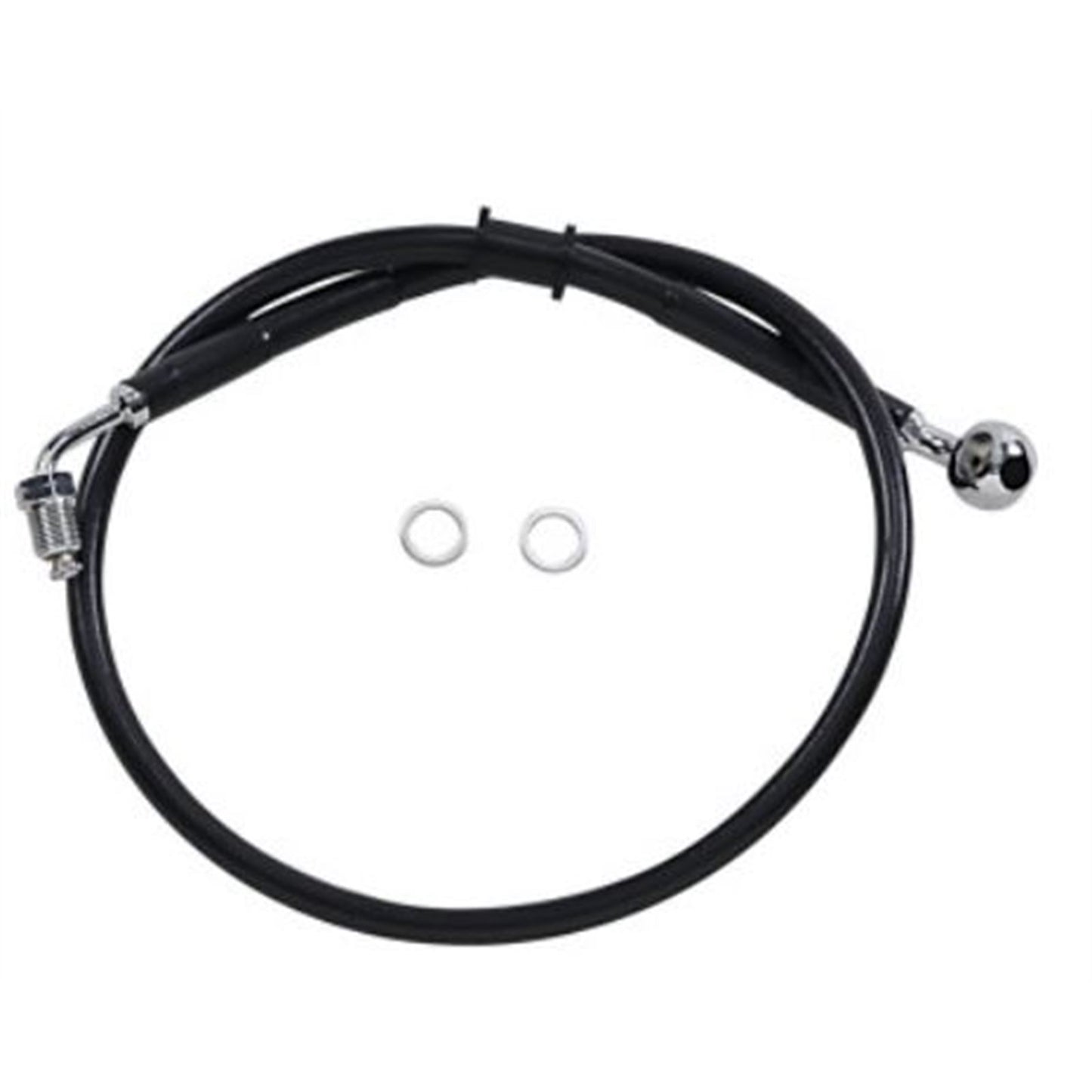 Drag Specialties Brake Line - 18- Softail - Black +4" 1741-5820_725026