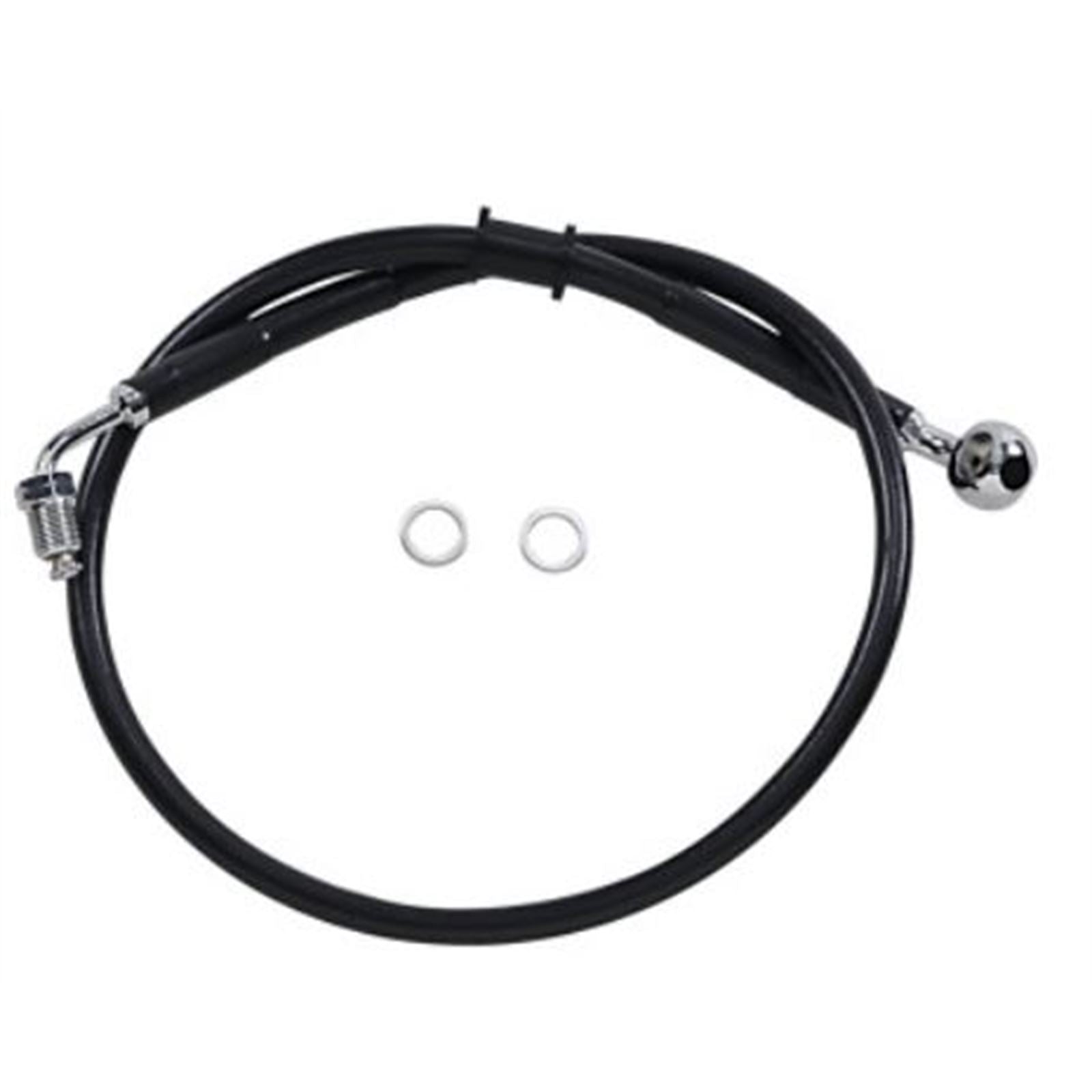 Drag Specialties Brake Line - 18- Softail - Black +4" 1741-5820_725026