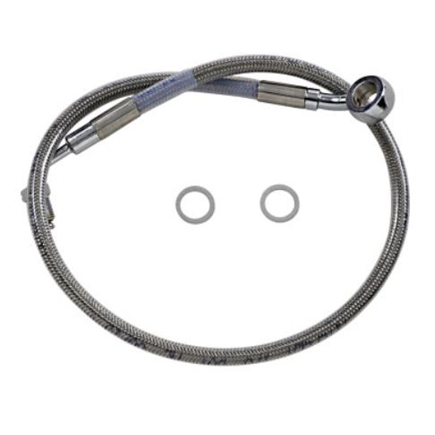 Drag Specialties Brake Line - 18- Softail - Stainless Steel +2" 1741-5825_725030