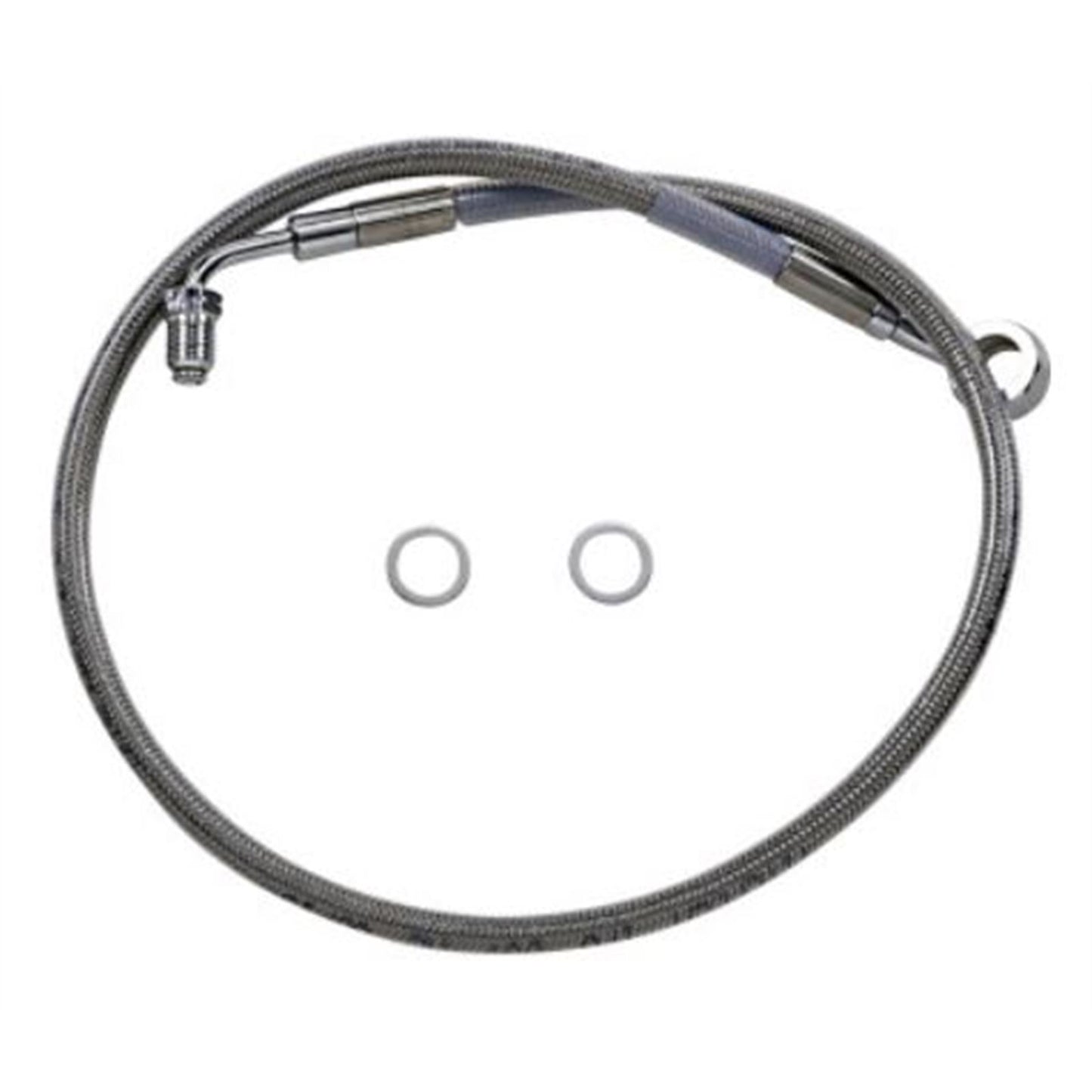 Drag Specialties Brake Line - 18- Softail - Stainless Steel +6" 1741-5827_725050