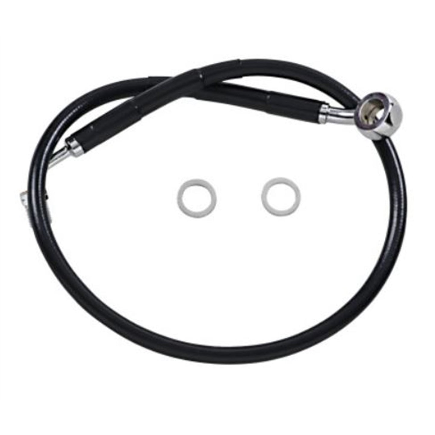 Drag Specialties Brake Line - 18- Softail - Black +2" 1741-5831_725046