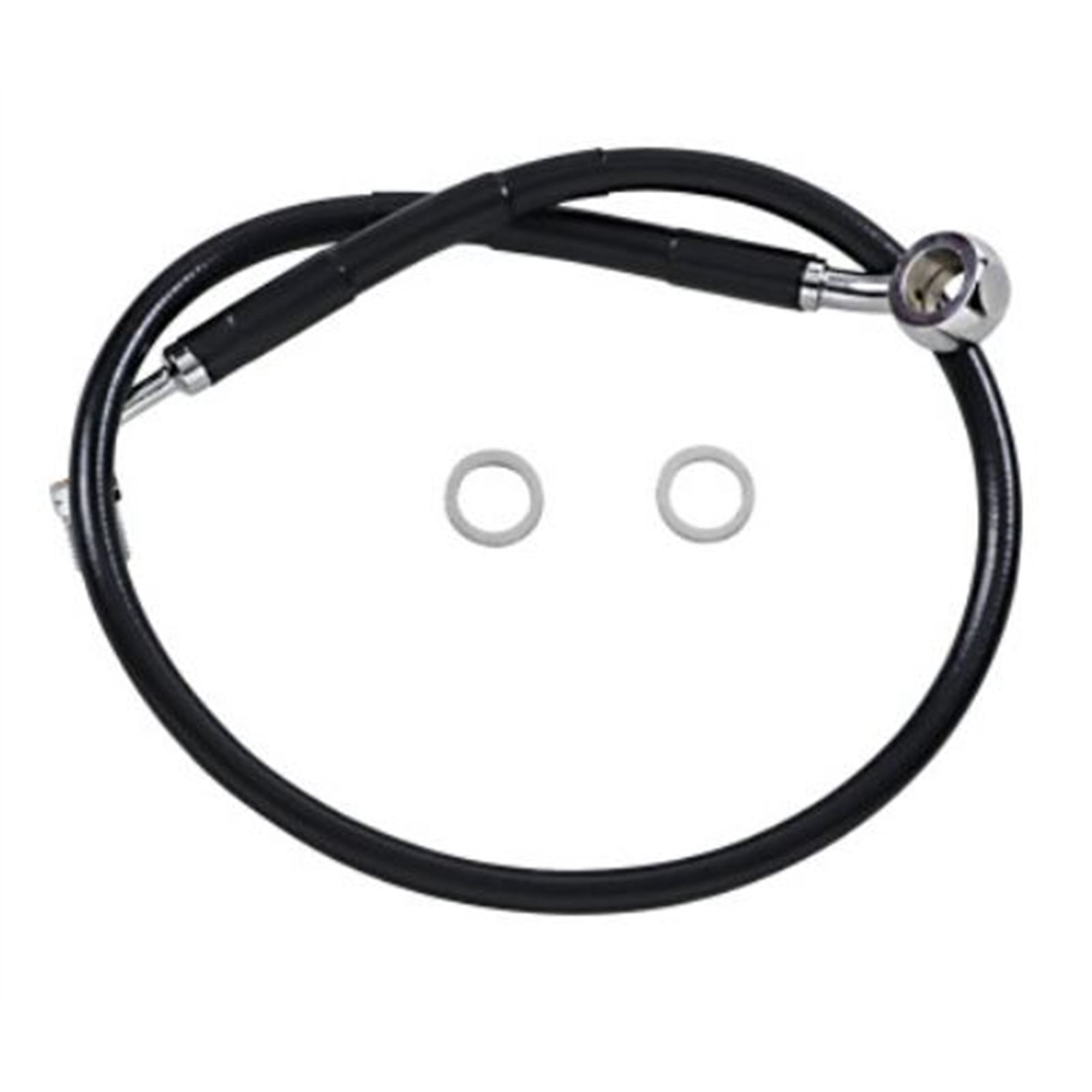 Drag Specialties Brake Line - 18- Softail - Black +2" 1741-5831_725046