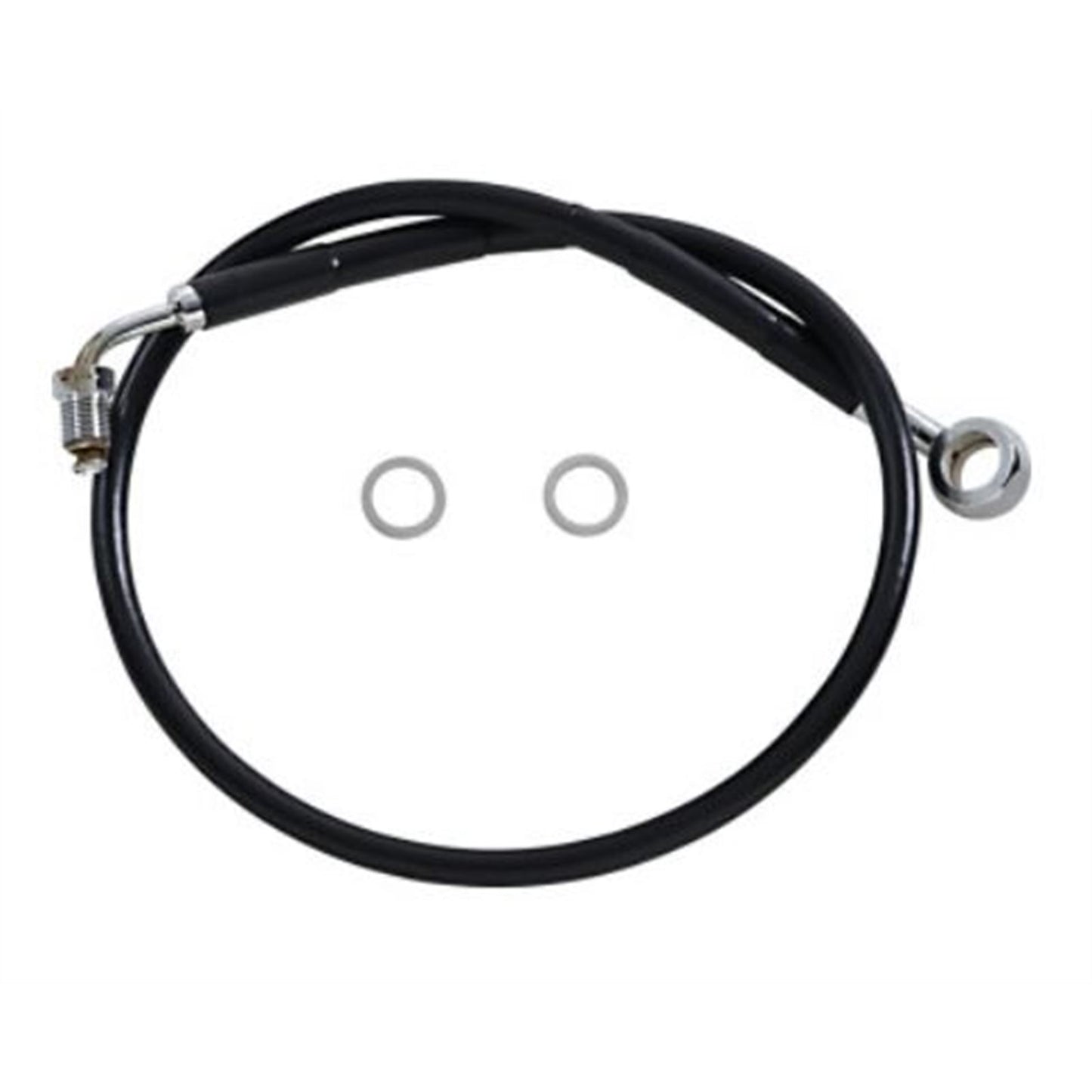Drag Specialties Brake Line - 18- Softail - Black +4" 1741-5832_725045