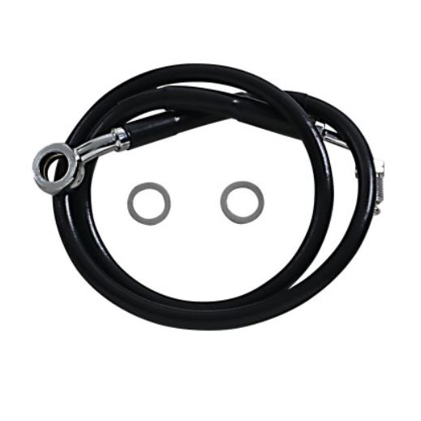 Drag Specialties Brake Line - 18- Softail - Black +8" 1741-5834_725062
