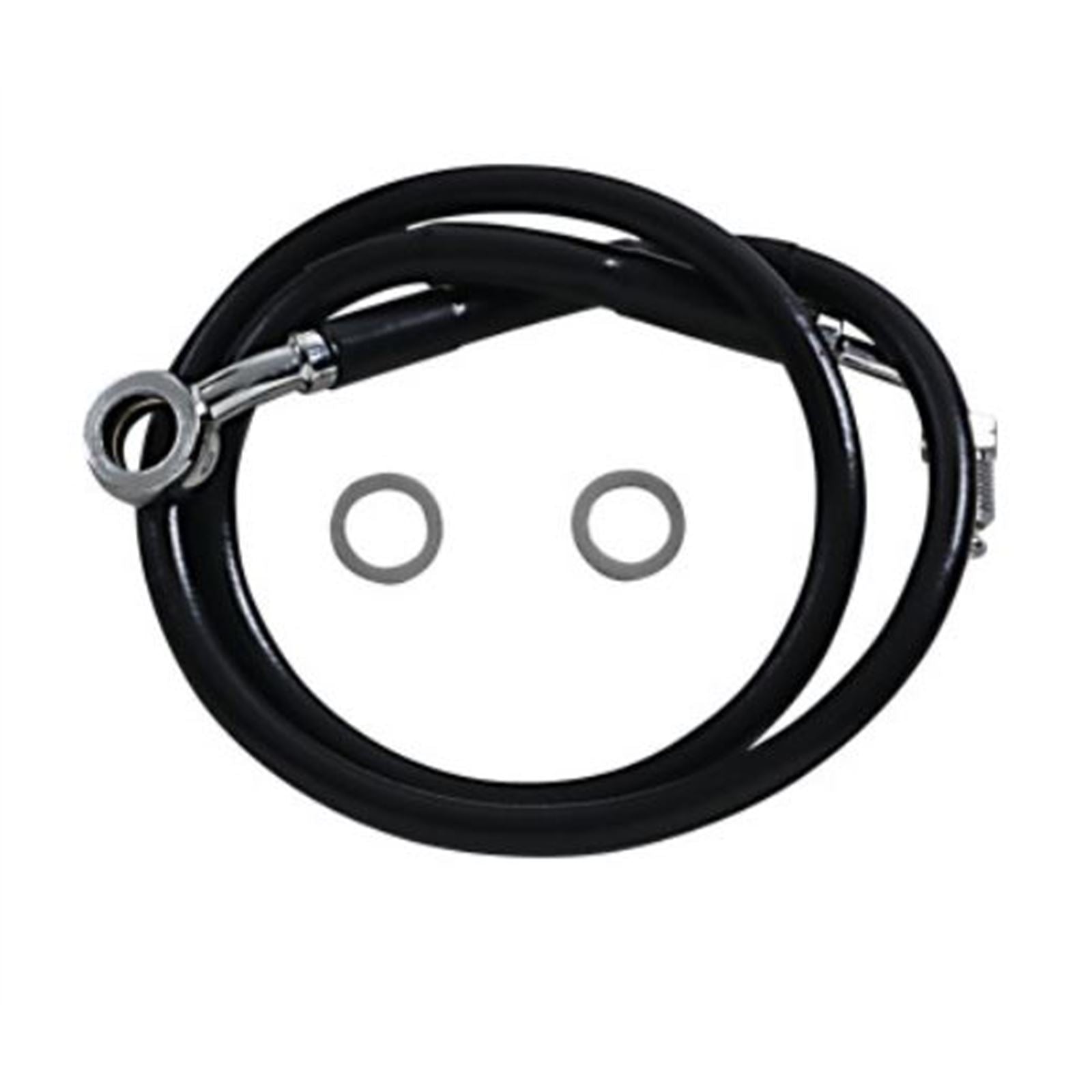 Drag Specialties Brake Line - 18- Softail - Black +8" 1741-5834_725062
