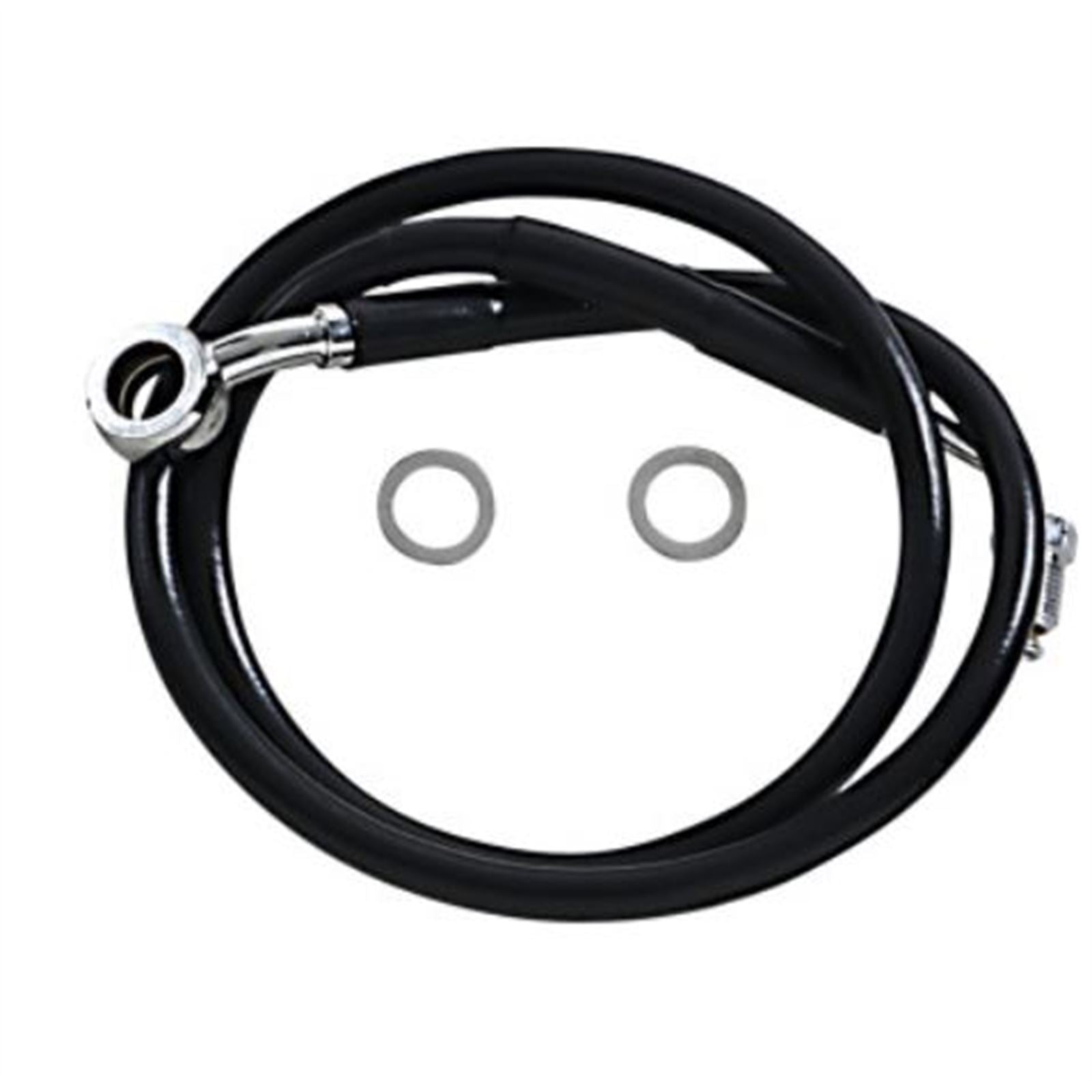 Drag Specialties Brake Line - 18- Softail - Black +10" 1741-5835_725060