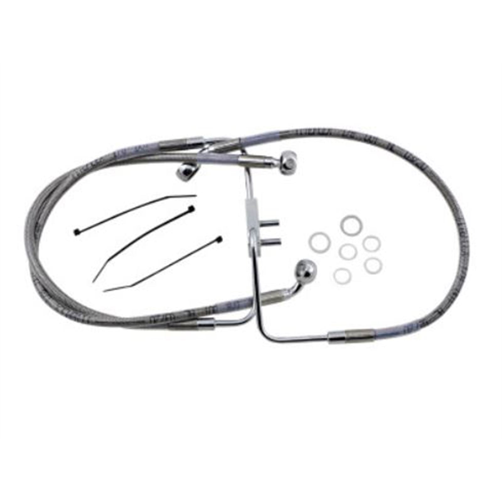 Drag Specialties Brake Line - 18- Softail - Stainless Steel 1741-5841_725053