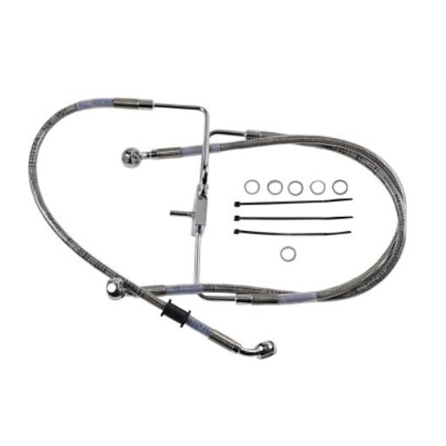 Drag Specialties Brake Line - 18-XL1200X - Stainless Steel +2" 1741-5846_725067