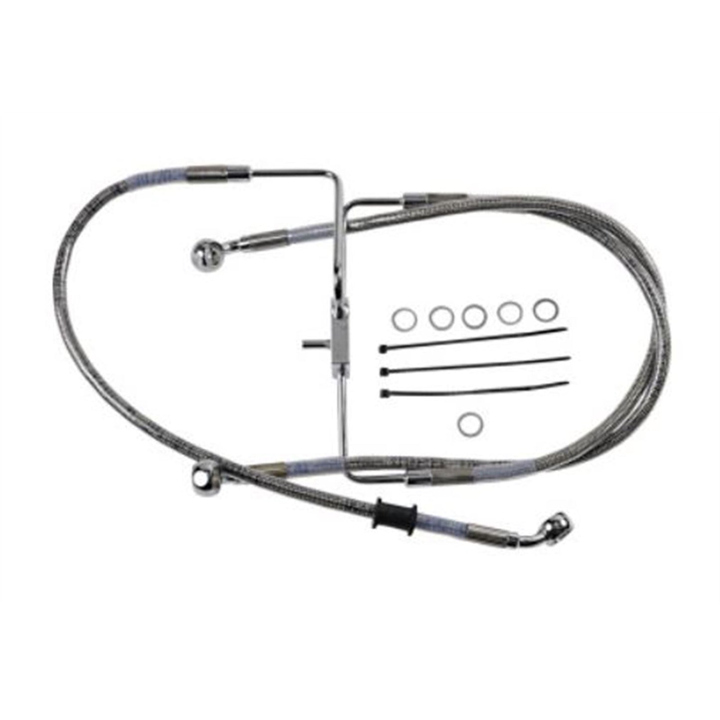 Drag Specialties Brake Line - 18-XL1200X - Stainless Steel +4" 1741-5847_725068