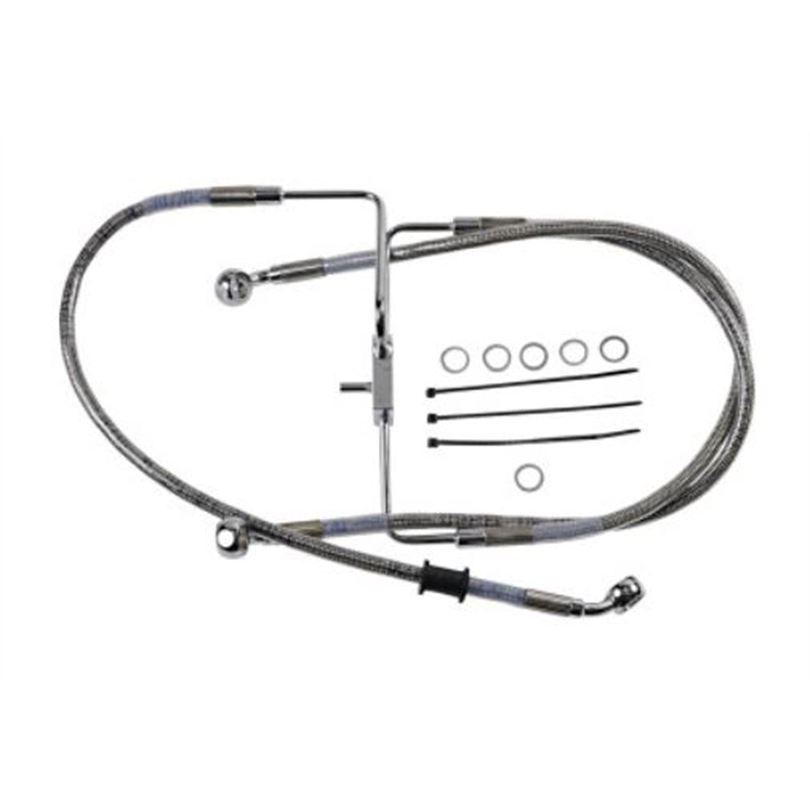 Drag Specialties Brake Line - 18-XL1200X - Stainless Steel +4" 1741-5847_725068