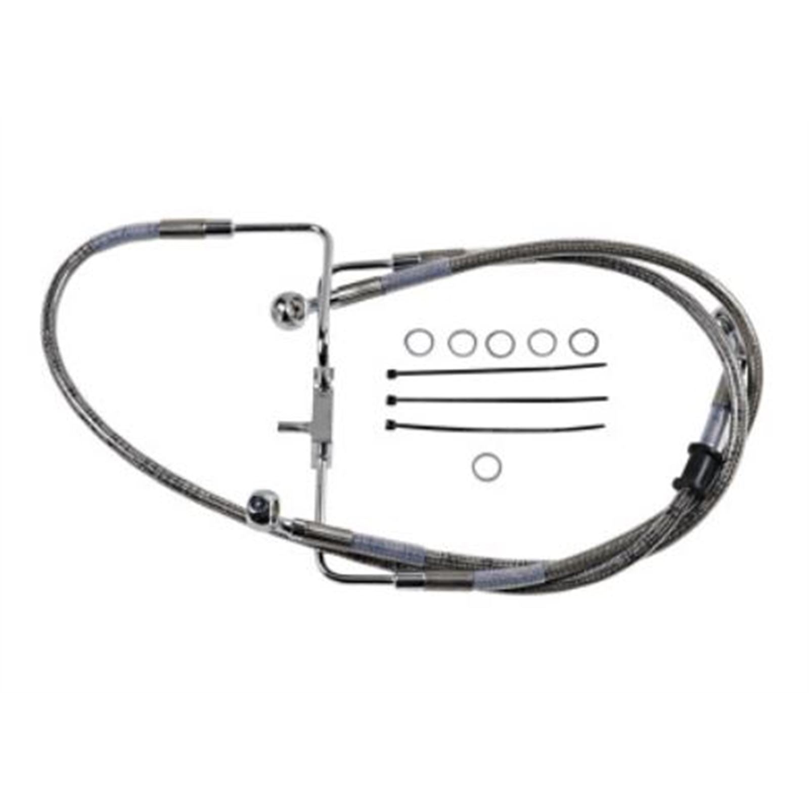 Drag Specialties Brake Line - 18-XL1200X - Stainless Steel +8" 1741-5849_725070