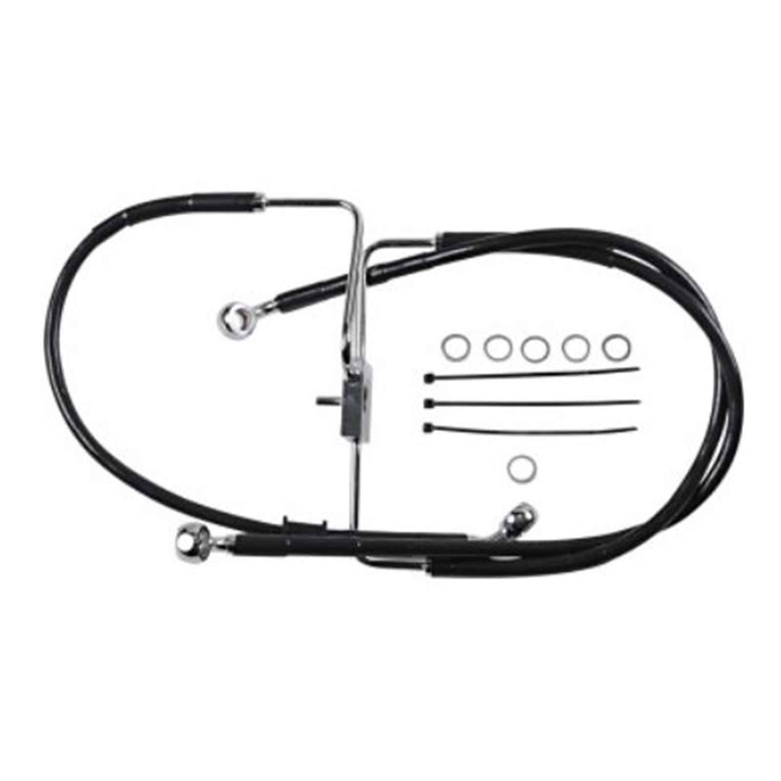 Drag Specialties Brake Line - 18-XL1200X - Black +2" 1741-5852_725073