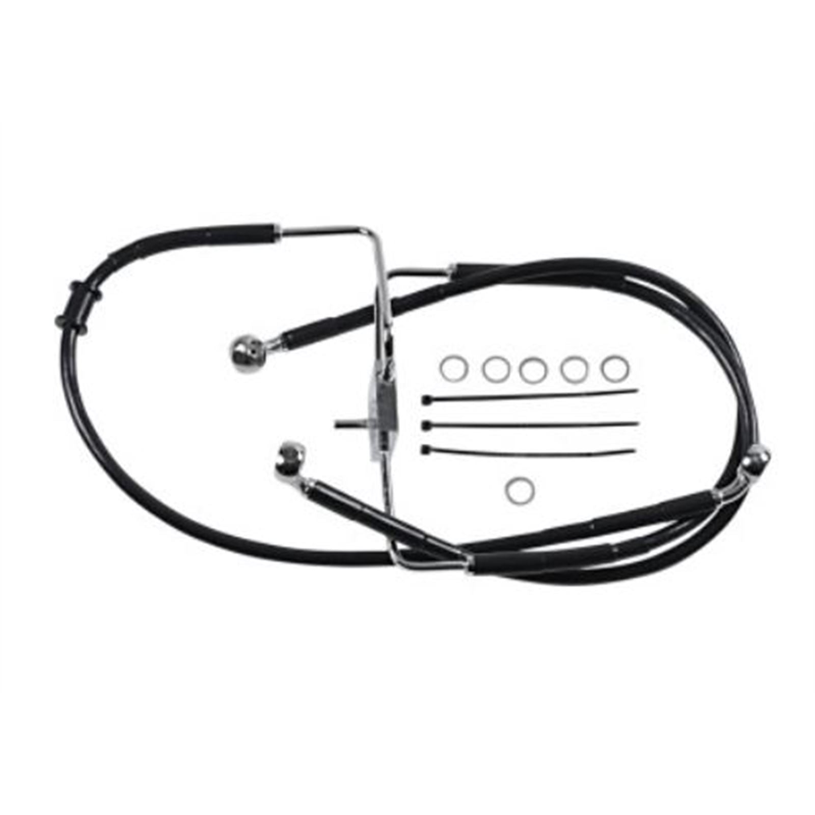 Drag Specialties Brake Line - 18-XL1200X - Black +6" 1741-5854_725075