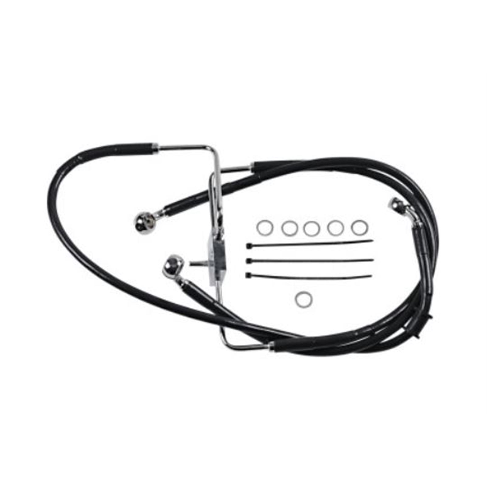 Drag Specialties Brake Line - 18-XL1200X - Black +8" 1741-5855_725076