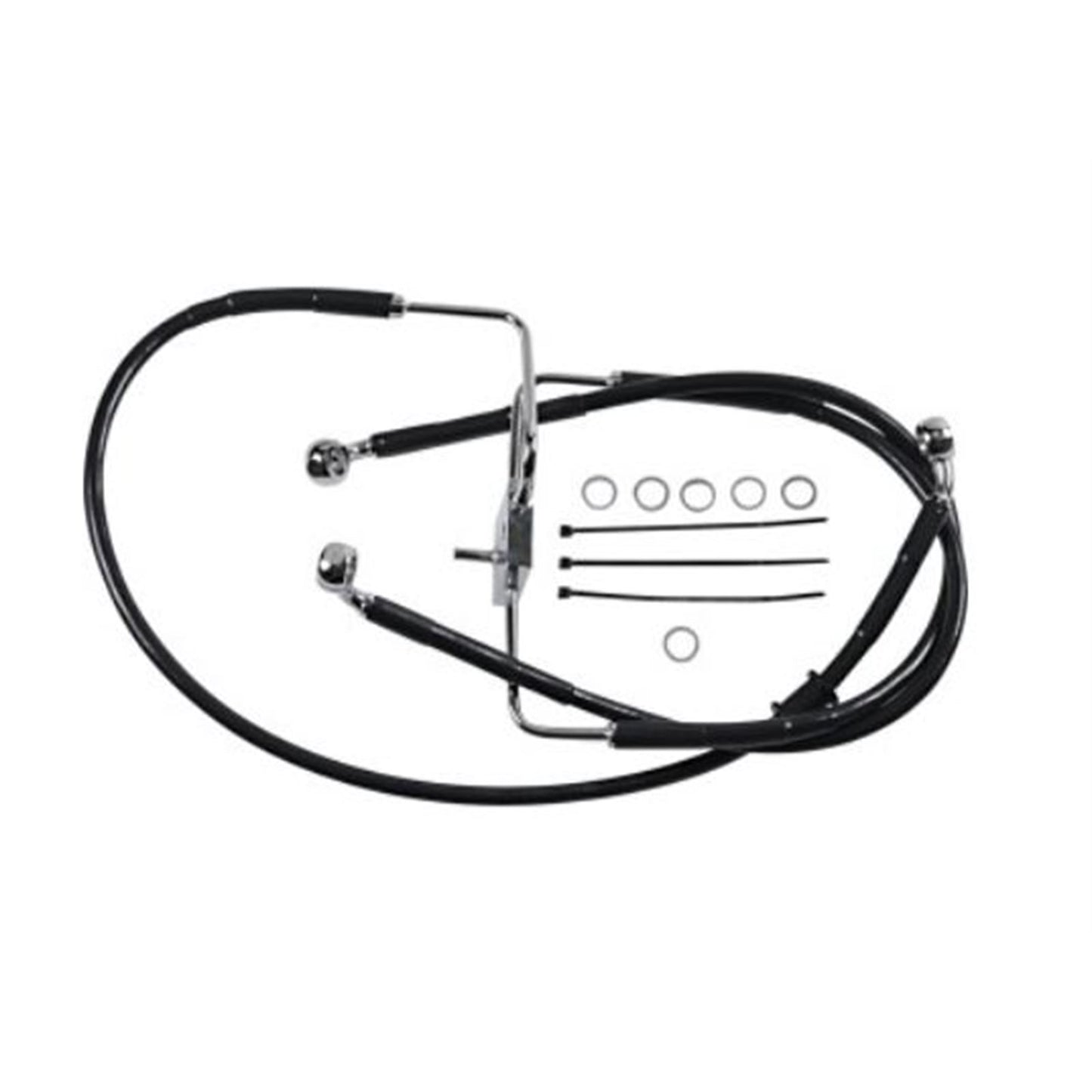 Drag Specialties Brake Line - 18-XL1200X - Black +10" 1741-5856_725077