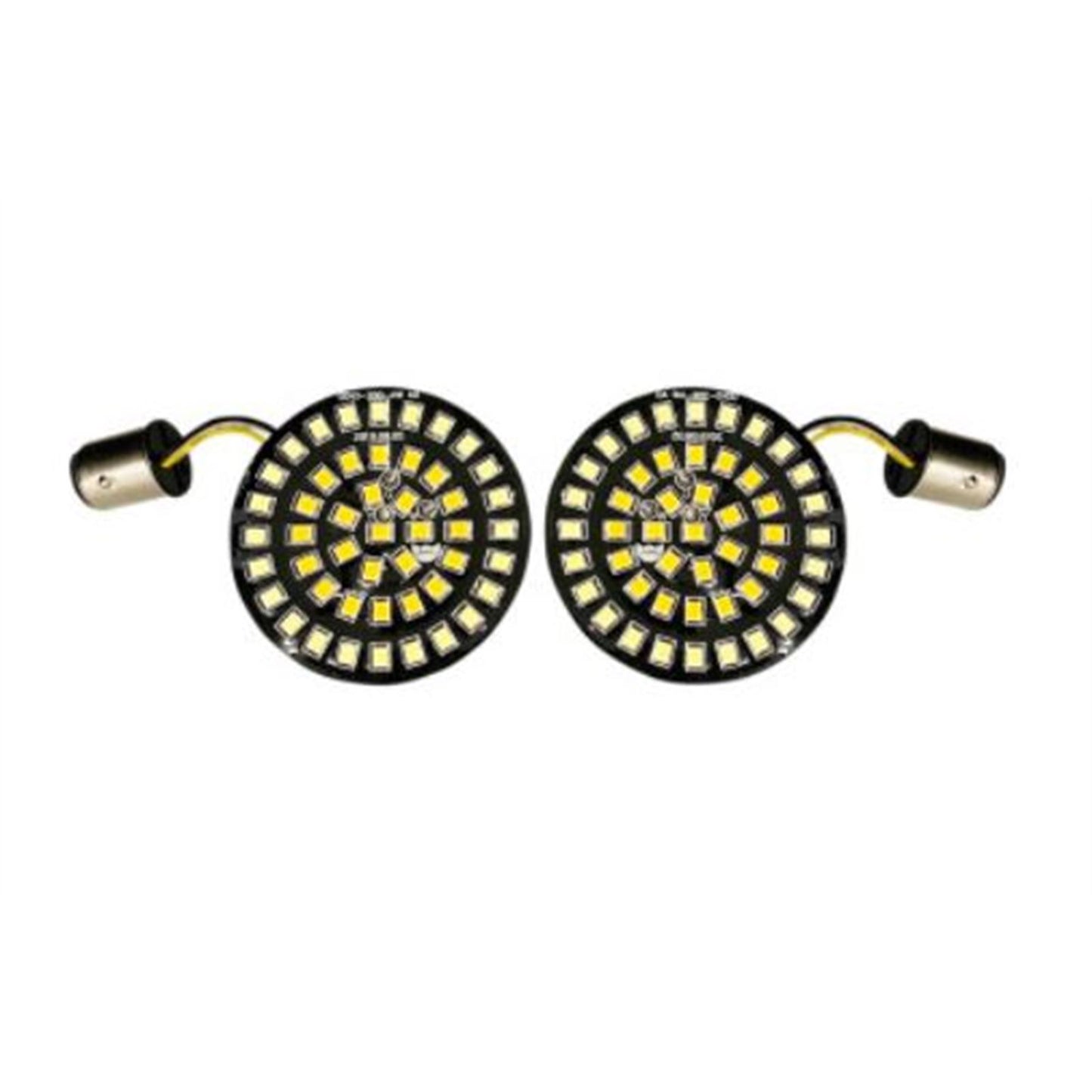 Drag Specialties Bullet-Style Dual Front Turn Signal Insert - White - Amber 2020-1807_725083
