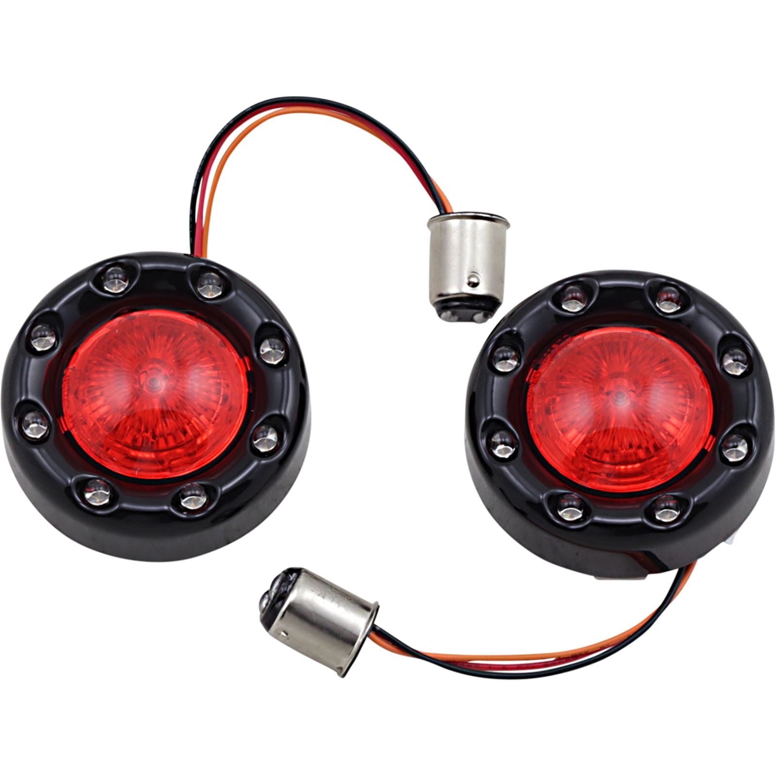 Custom Dynamics Bullet Turn Signal 1157 - Black - Red Lens PB-BR-RR-57-BR_1043937