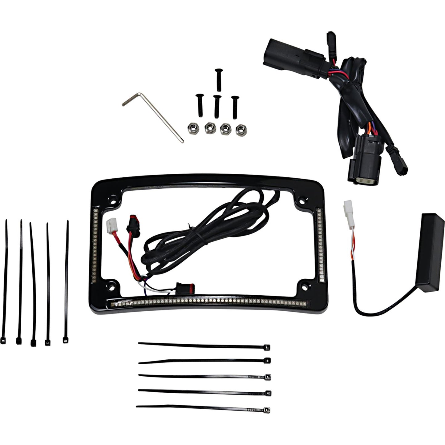 Custom Dynamics All in One License Plate Frame - Black TF05-BCM4-B_1044048