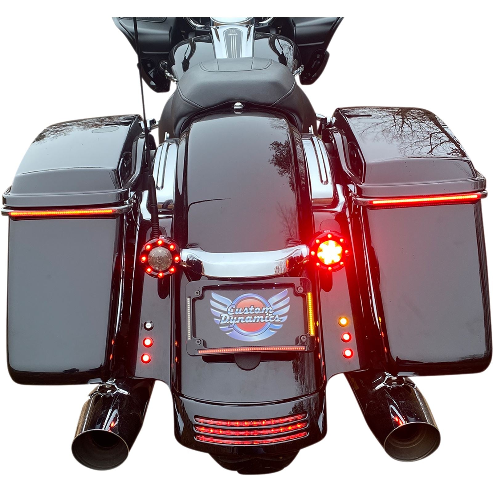 Custom Dynamics All in One License Plate Frame - Black TF05-SS6-B_1044055