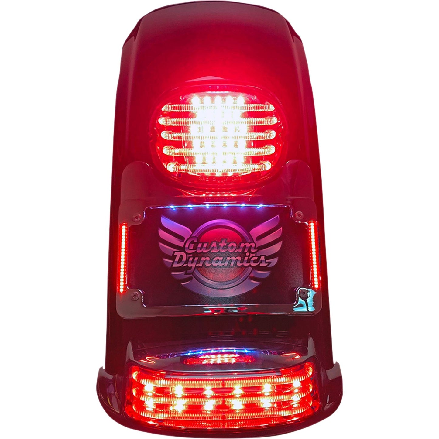 Custom Dynamics Turn Signal Eliminator/Illuminated Tri-Frame - Gloss Black TS-ELIM-06BCM-B_1044059
