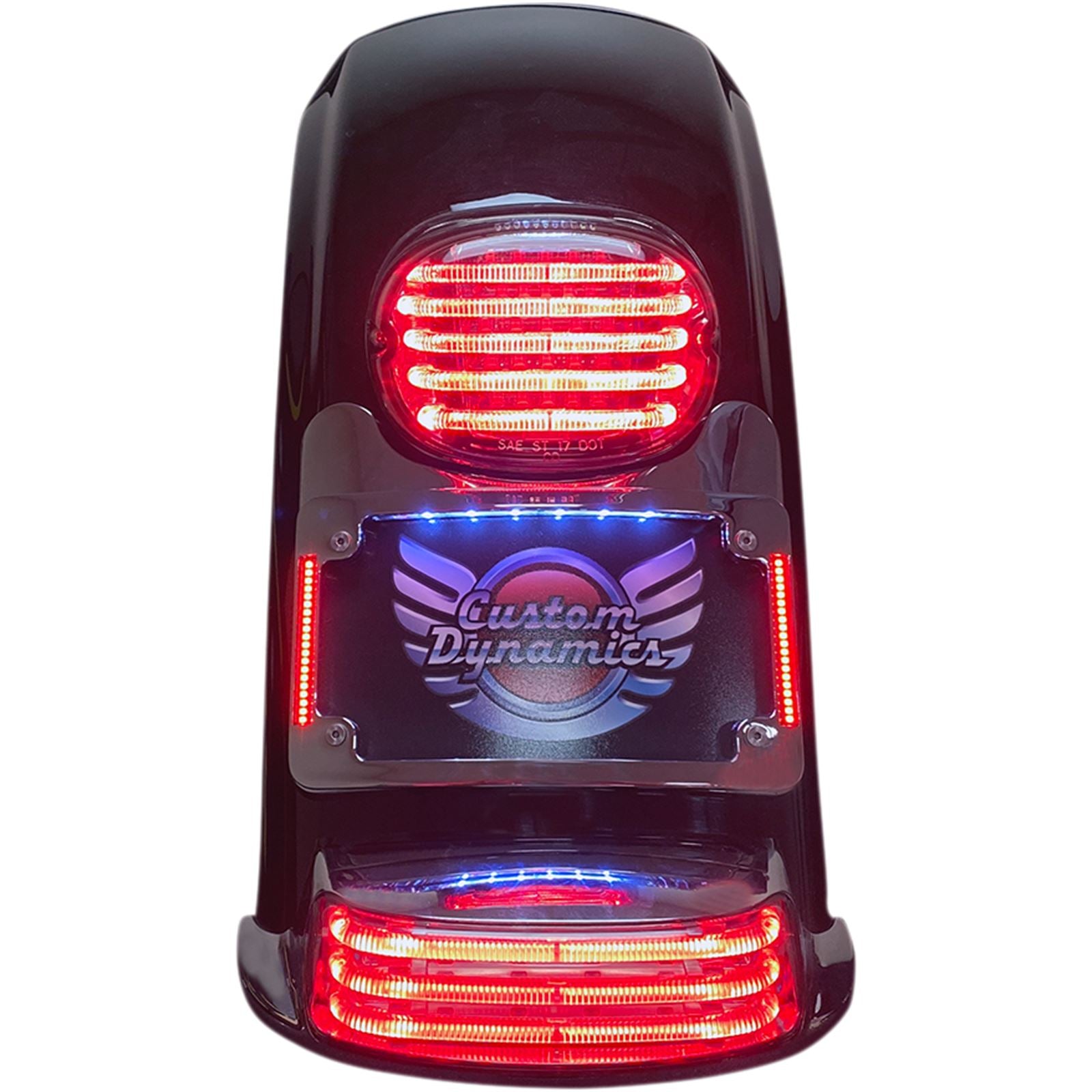 Custom Dynamics Turn Signal Eliminator/Illuminated Tri-Frame - Chrome TS-ELIM-06BCM-C_1044062