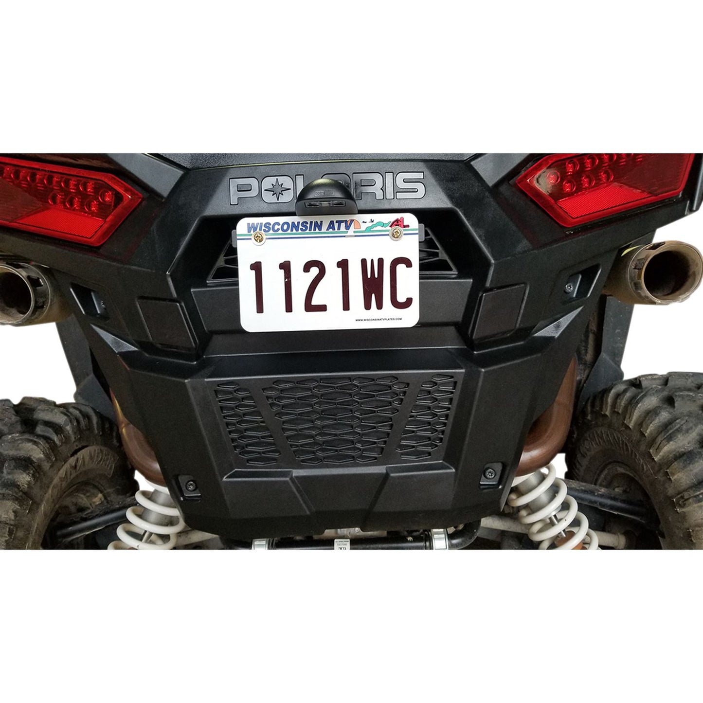 Moose Offroad LED License Plate Bracket - Black 2030-1499_1044022