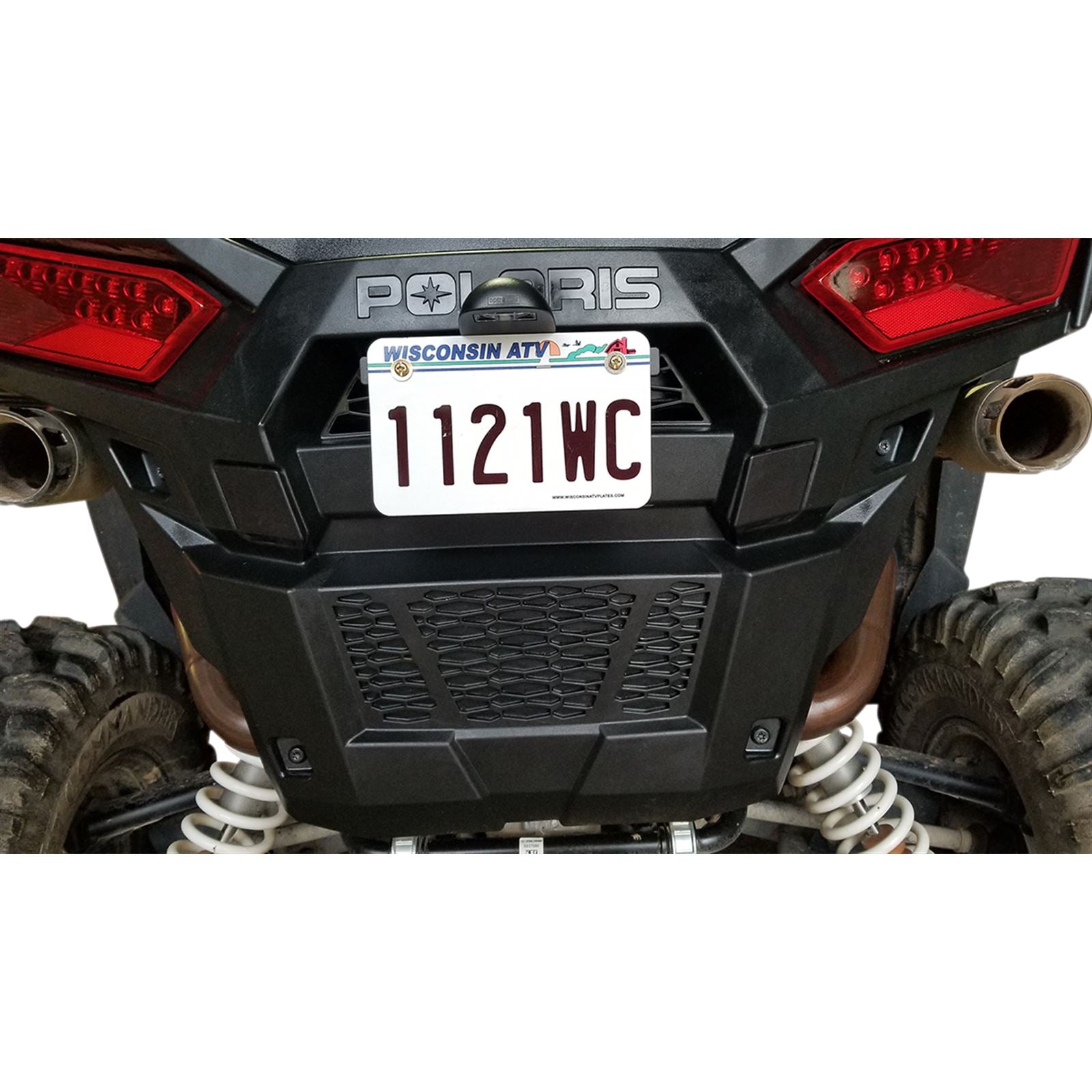 Moose Offroad LED License Plate Bracket - Black 2030-1499_1044022