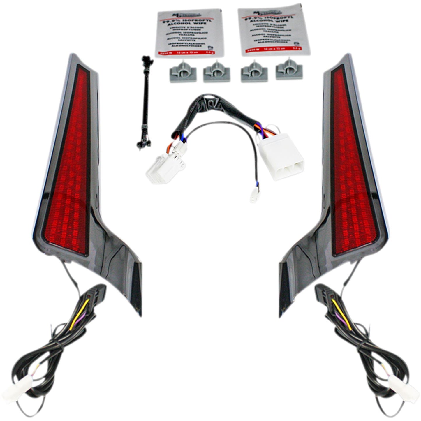 Custom Dynamics Fascia LED Light Panels - Chrome/Red CD-FASCIA-HD-CR_1044105
