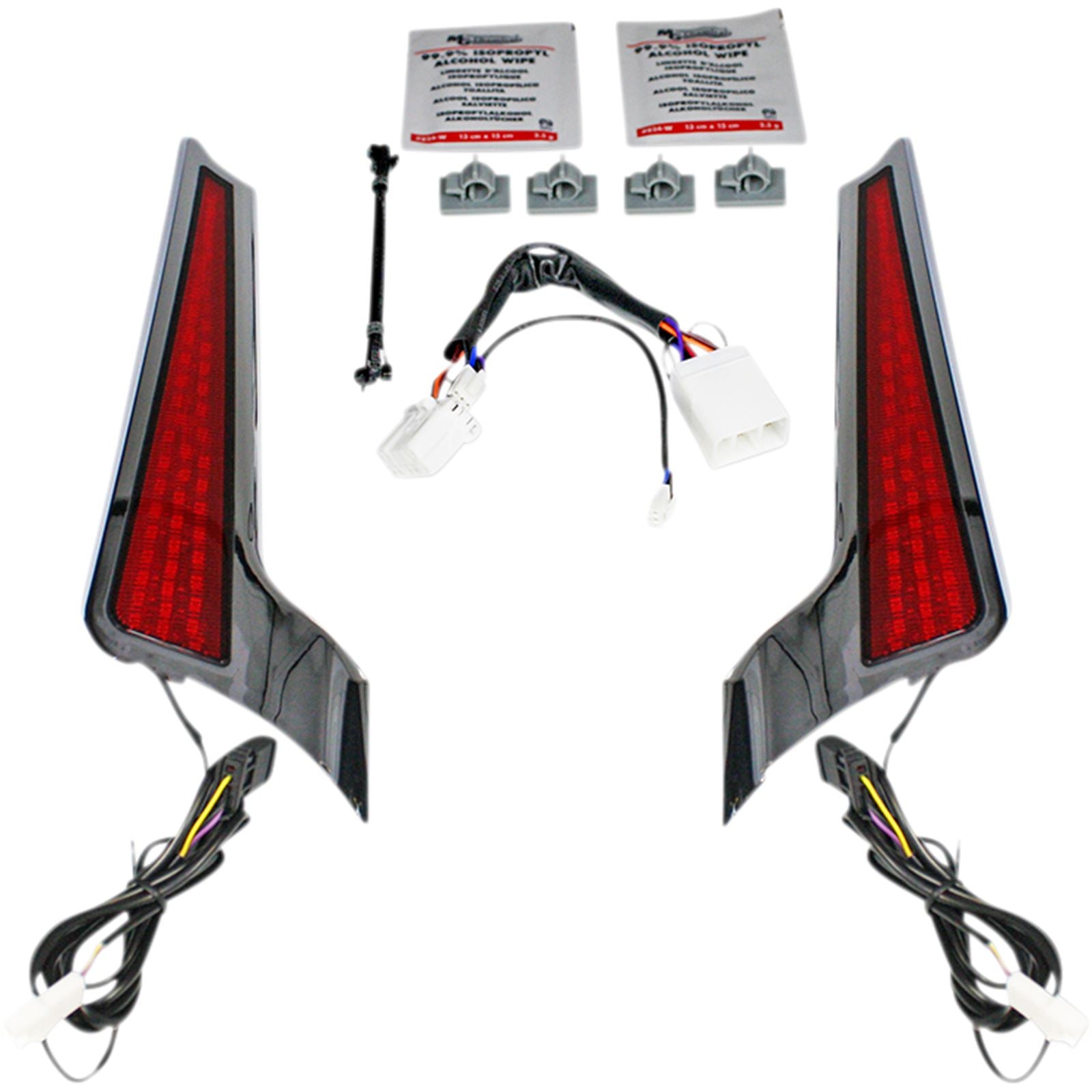 Custom Dynamics Fascia LED Light Panels - Chrome/Red CD-FASCIA-HD-CR_1044105