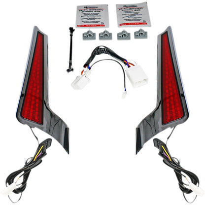 Custom Dynamics Fascia LED Light Panels - Chrome/Red CD-FASCIA-HD-CR_1044105