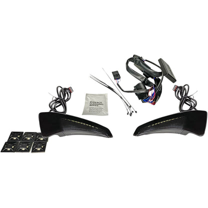 Custom Dynamics Sequential Tour Pak Seat Back Rest LED Lights - Black/Smoke - FLH CD-TPBR-14-SB_1044073