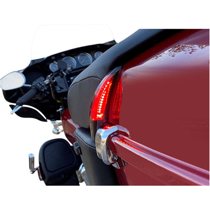 Custom Dynamics Sequential Tour Pak Seat Back Rest LED Lights - Black/Red - FLH CD-TPBR-14-RB_1044075