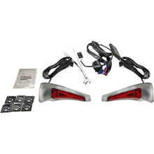 Custom Dynamics Sequential Tour Pak Seat Back Rest LED Lights - Chrome/Red - FLH CD-TPBR-14-RC_1044079
