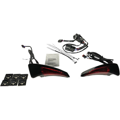 Custom Dynamics Sequential Tour Pak Seat Back Rest LED Lights - Black/Red - CVO CD-TPBR-14BCMRB_1044082