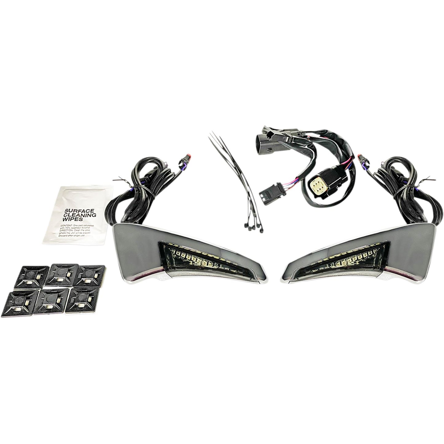 Custom Dynamics Sequential Tour Pak Seat Back Rest LED Lights - Chrome/Smoke CD-TPBR-14BCMSC_1044084