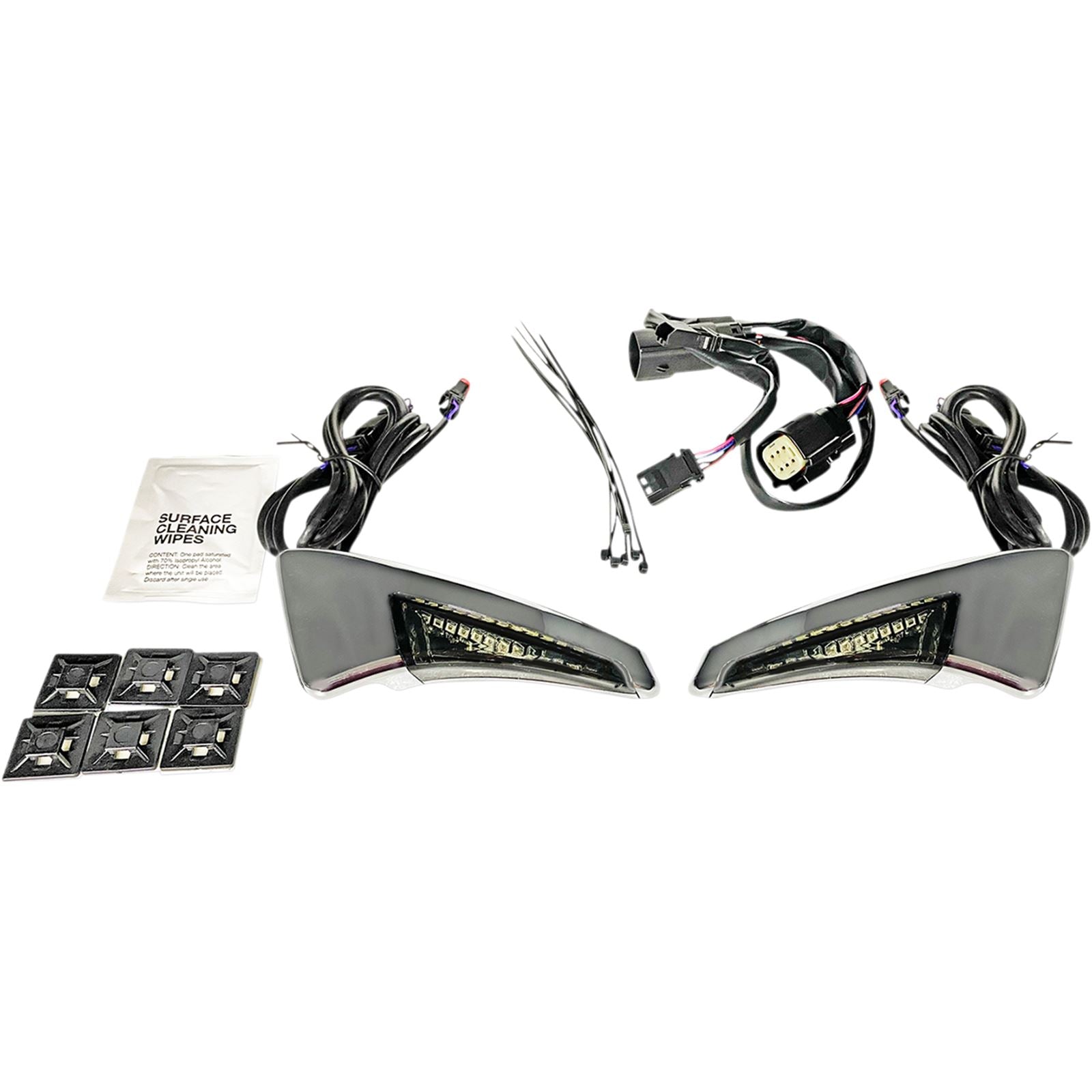 Custom Dynamics Sequential Tour Pak Seat Back Rest LED Lights - Chrome/Smoke CD-TPBR-14BCMSC_1044084