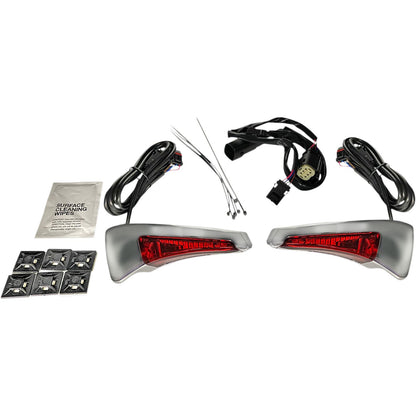 Custom Dynamics Sequential Tour Pak Seat Back Rest LED Lights - Chrome/Red - CVO CD-TPBR-14BCMRC_1044085