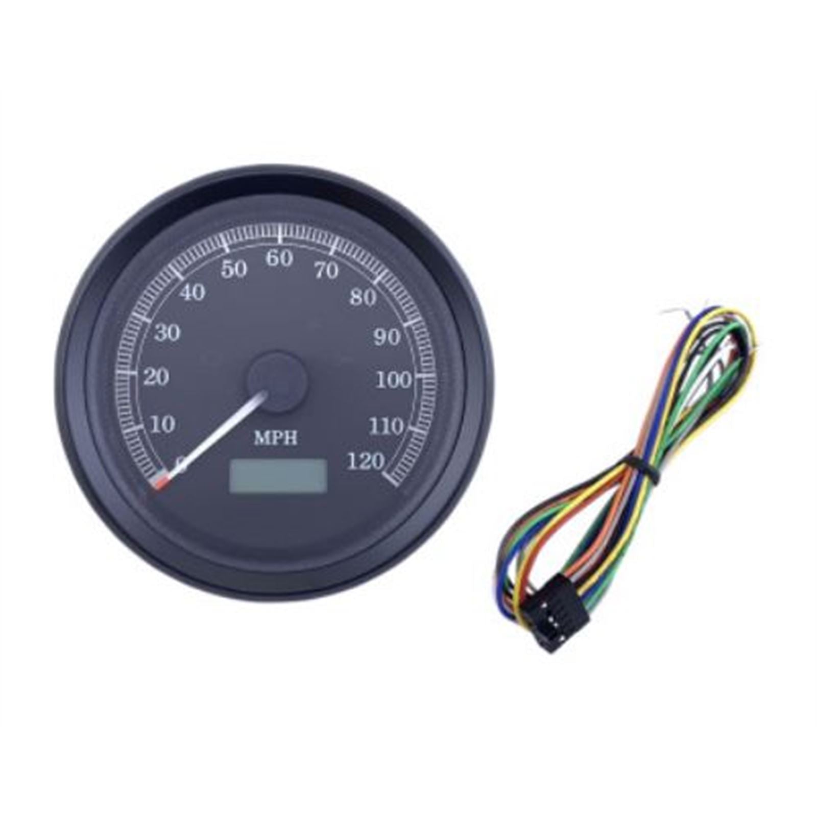 Drag Specialties Universal 3-3/8" Programmable Electronic Speedometer - MPH 2210-0502_725125