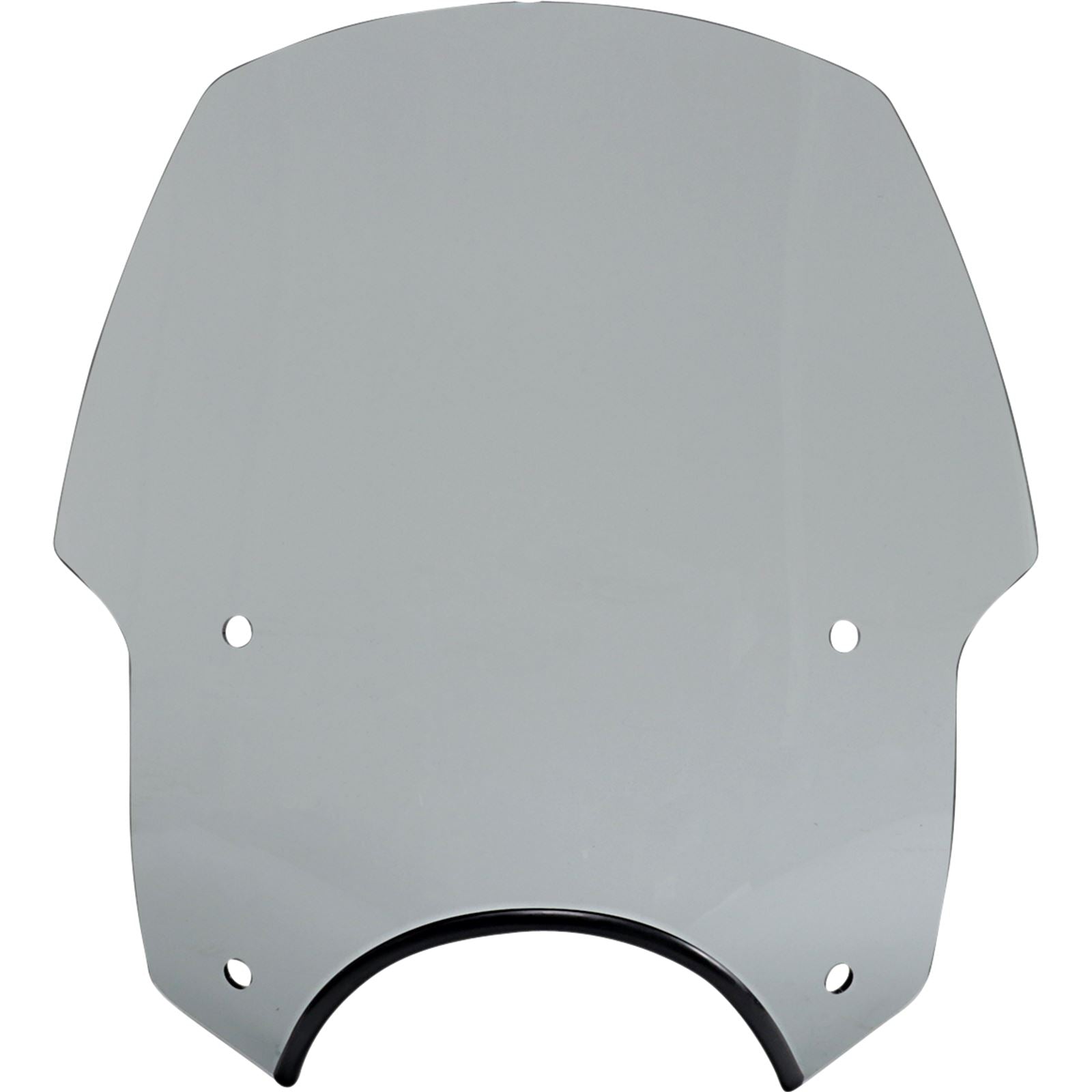 Memphis Shades Alley Cat Windshield - 9" Headlight Cut Out - Black Smoke MEP56212_1044389