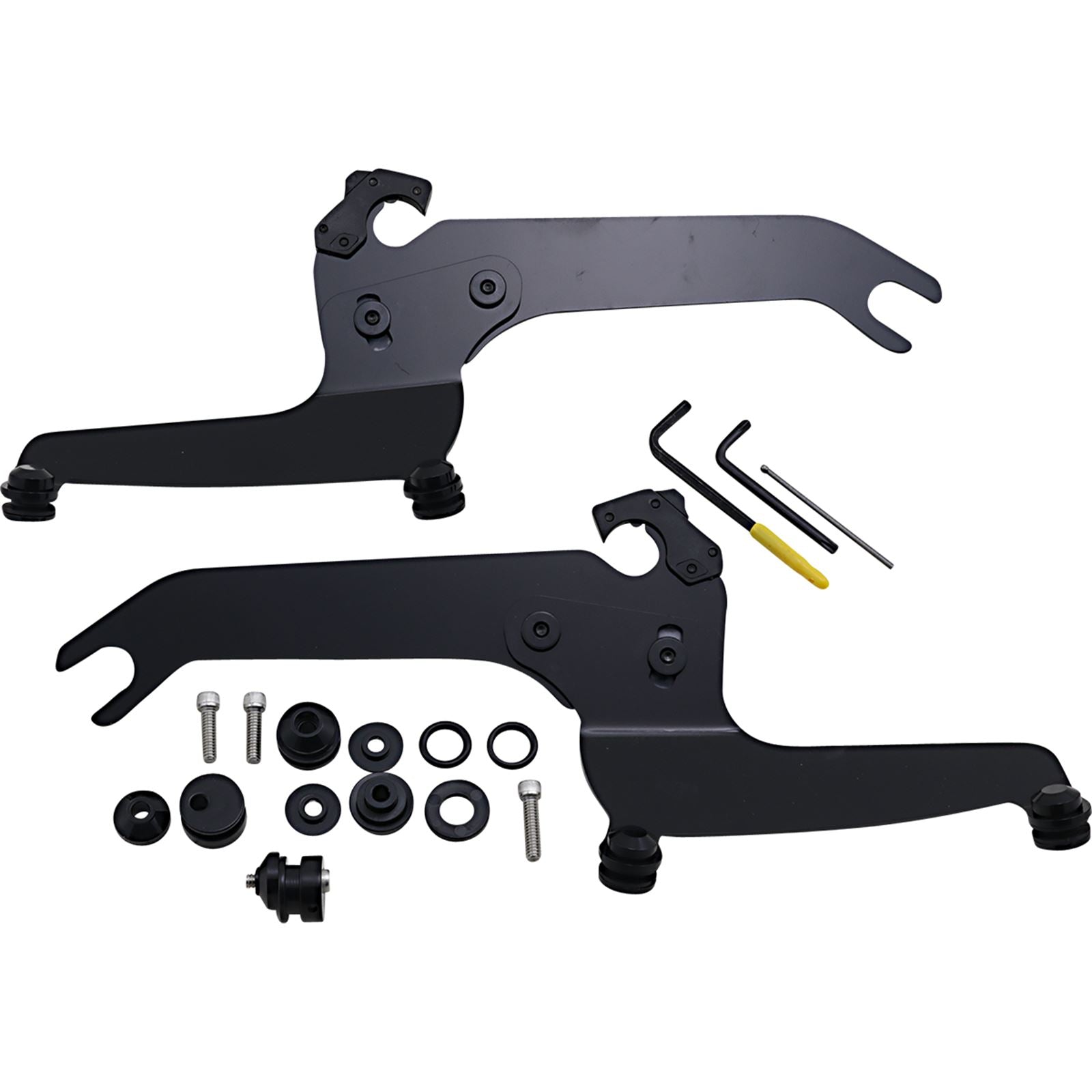 Memphis Shades Sportshield Trigger Lock Complete Mount Kit - Polished - Black MEB2052_1044450