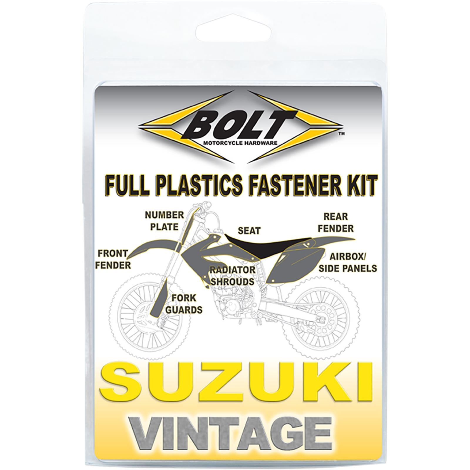 Bolt MC Hardware Body/Plastics Fastener Kit For Suzuki RM SUZ-8788101_1044590