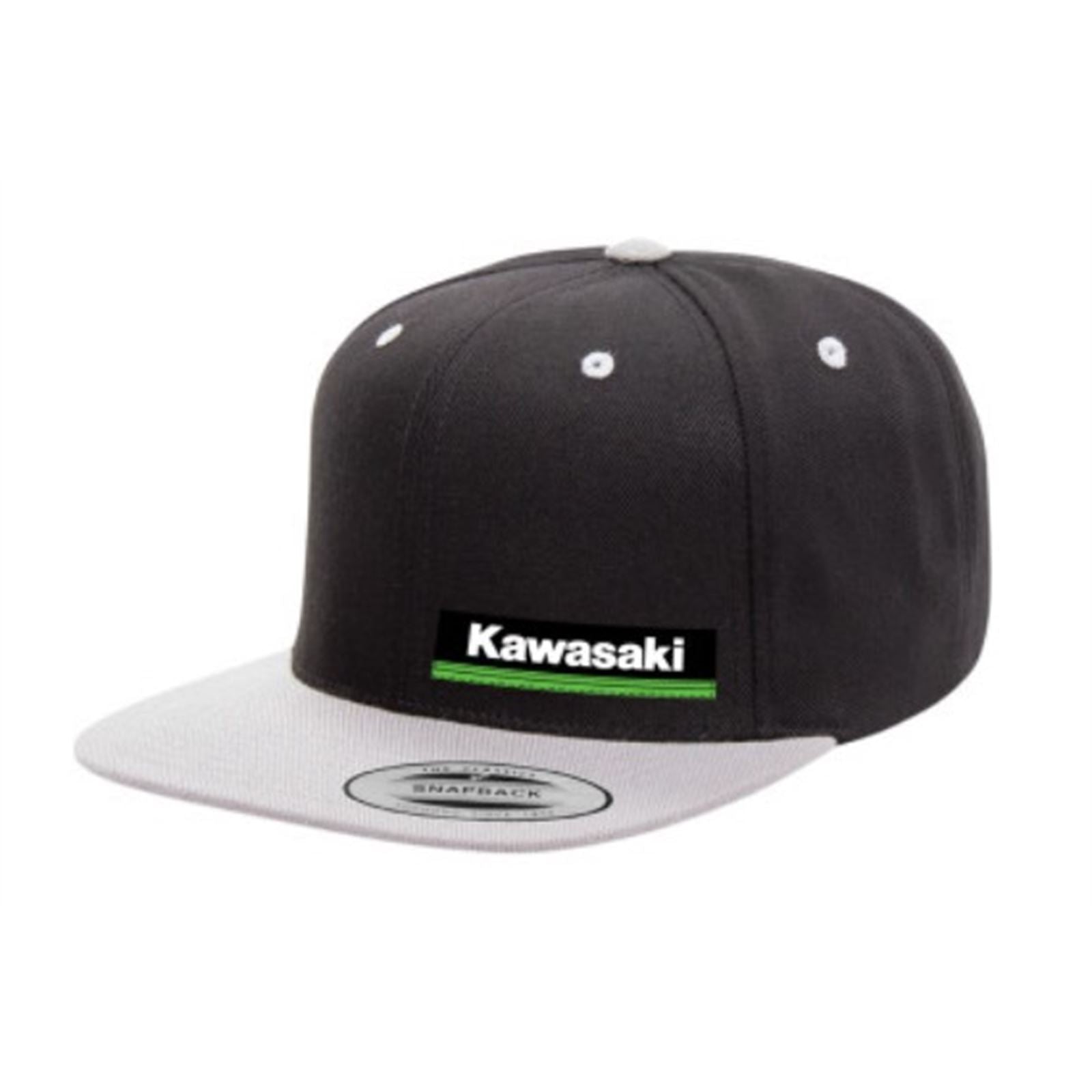 Factory Effex Kawasaki Wedge Hat - Black/Grey 23-86100_732024