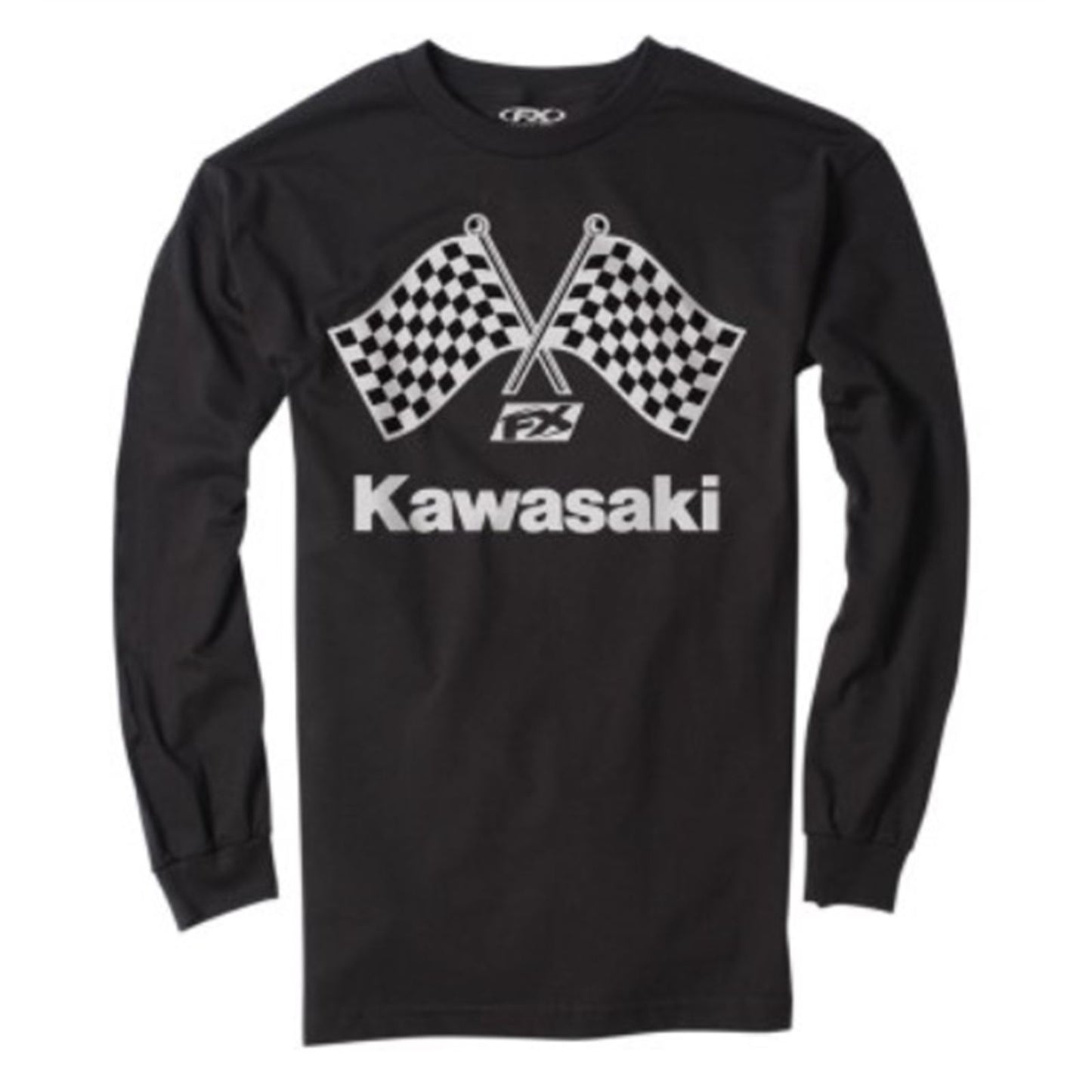 Factory Effex Kawasaki Finish Line Long-Sleeve Tee Shirt - Black - Medium 23-87112_732030