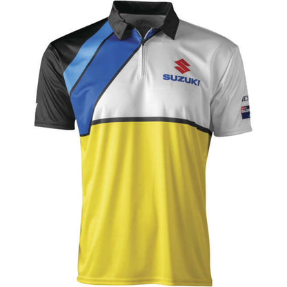 Factory Effex Suzuki Team Pit Shirt - White/Yellow - Medium 23-85402_996270